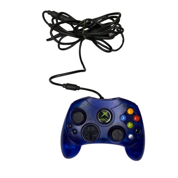 Microsoft Original Xbox Controller OEM Authentic Blue - Picture 1 of 2
